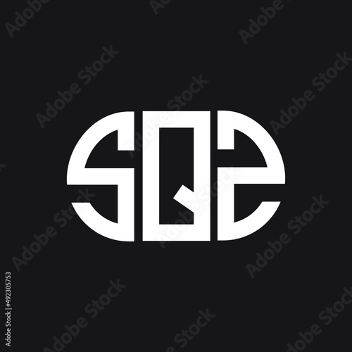 SQZ letter logo design on black background. SQZ creative initials letter logo concept. SQZ letter design. 