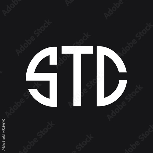 STC letter logo design on black background. STC creative initials letter logo concept. STC letter design. 