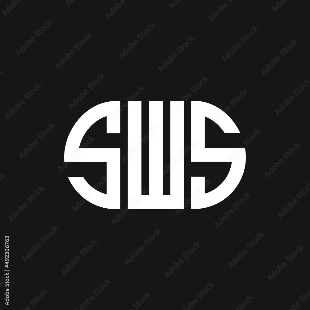 SWS letter logo design on black background. SWS creative initials letter logo concept. SWS letter design. SWS letter logo design on black background. SWS creative initials letter logo concept. SWS letter design.