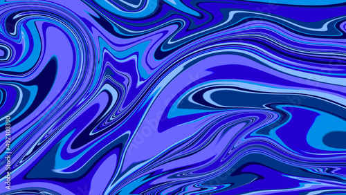 Blue Liquid marble painting abstract background