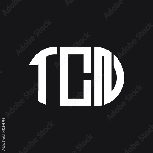 TCN letter logo design on black background. TCN creative initials letter logo concept. TCN letter design.