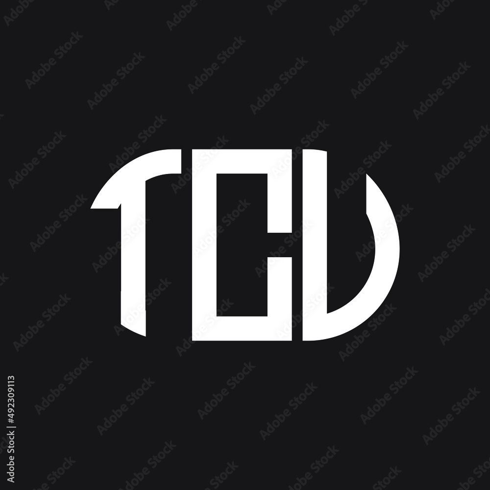 TCV letter logo design on black background. TCV creative initials letter logo concept. TCV letter design.