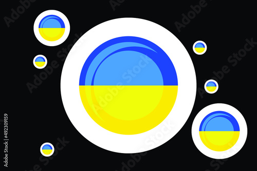 Abstract circle Ukraine flag pattern. Modern concept background. Vector EPS 10