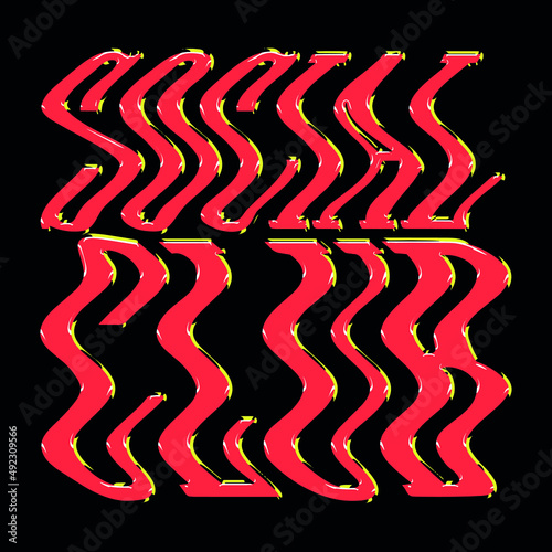 social club distorted wave slogan Vector design for t-shirt graphics, banner, fashion prints, slogan tees, stickers, flyer, posters and other creative uses	

