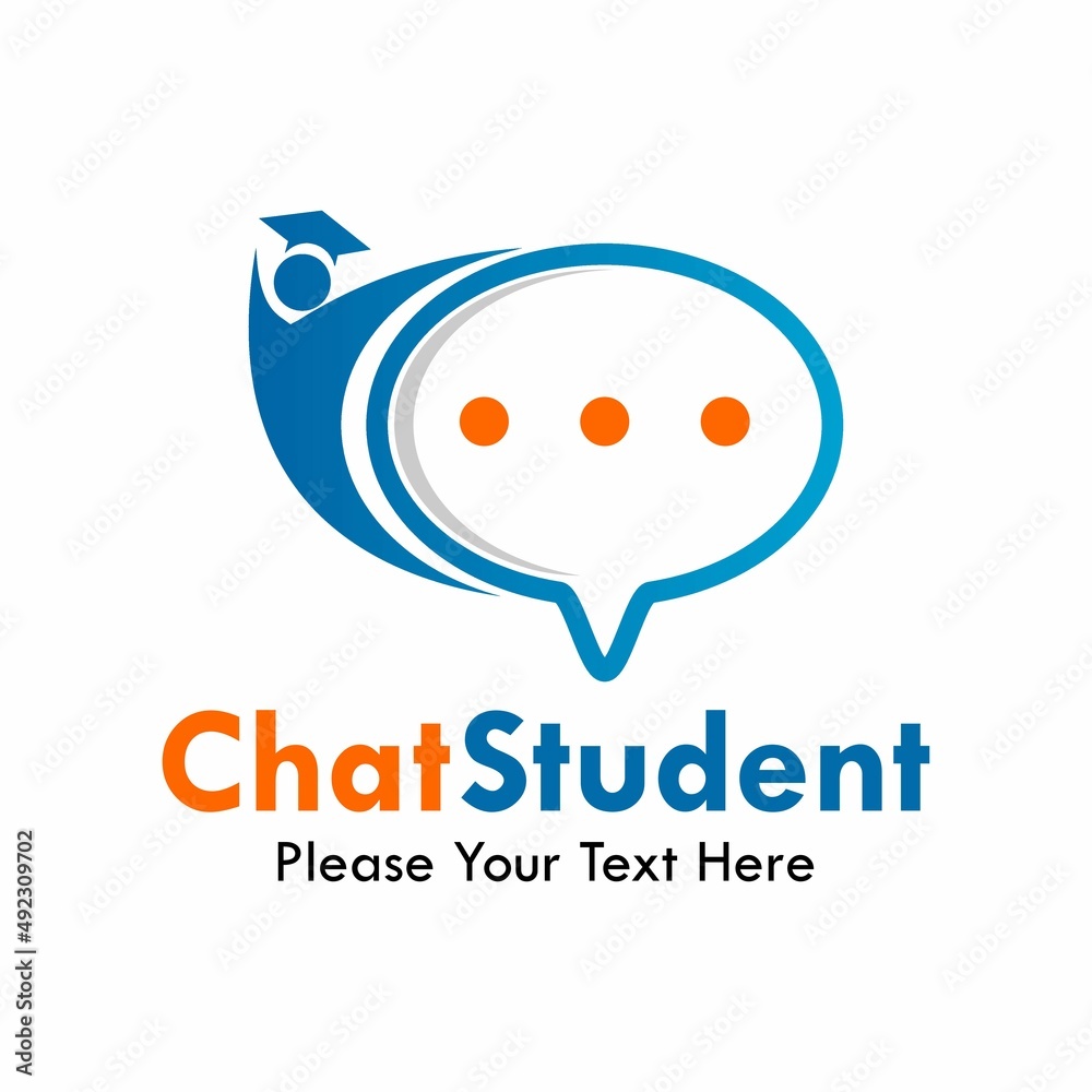 Student chat logo template illustration Student chat logo template illustration