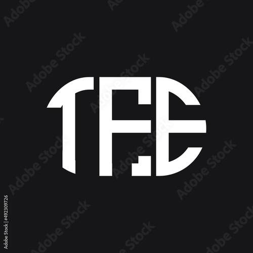 TFE letter logo design on black background. TFE creative initials letter logo concept. TFE letter design.