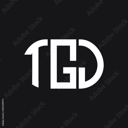 TGJ letter logo design on black background. TGJ creative initials letter logo concept. TGJ letter design.