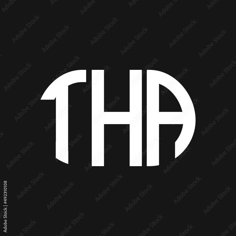 THA letter logo design on black background. THA creative initials letter logo concept. THA letter design.
THA letter logo design on black background. THA creative initials letter logo concept. THA letter design.