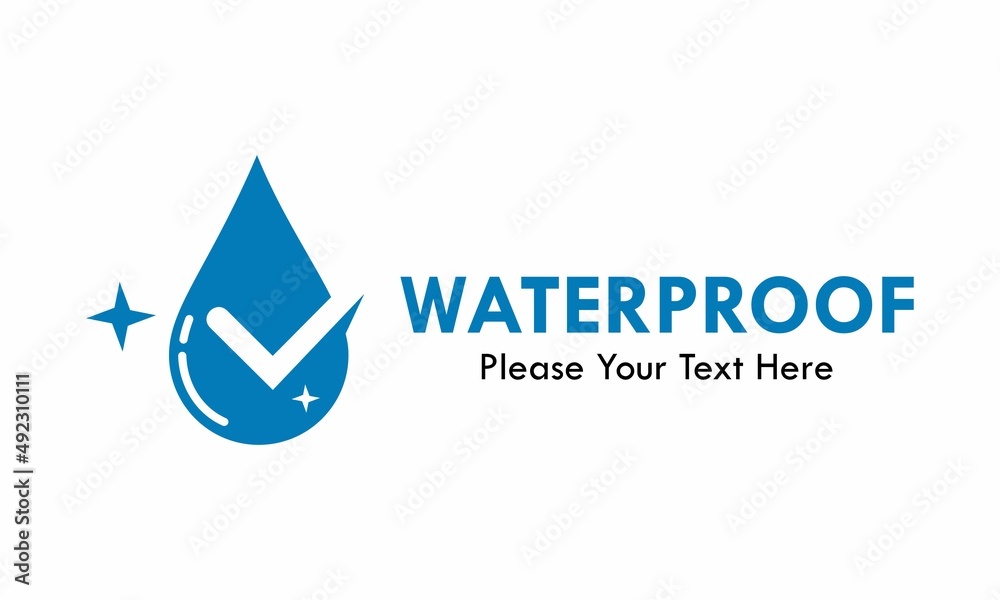 Waterproof design logo template illustration Waterproof design logo template illustration