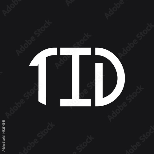 TID letter logo design on black background. TID creative initials letter logo concept. TID letter design.