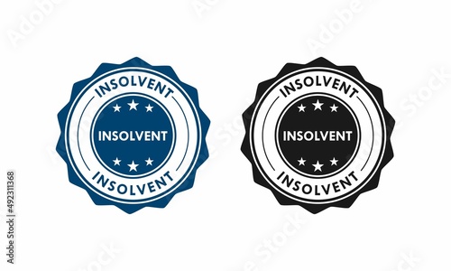 Insolvent design logo template illustration