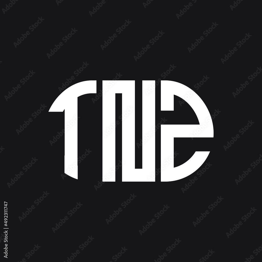 TNZ letter logo design on black background. TNZ creative initials letter logo concept. TNZ letter design. TNZ letter logo design on black background. TNZ creative initials letter logo concept. TNZ letter design.