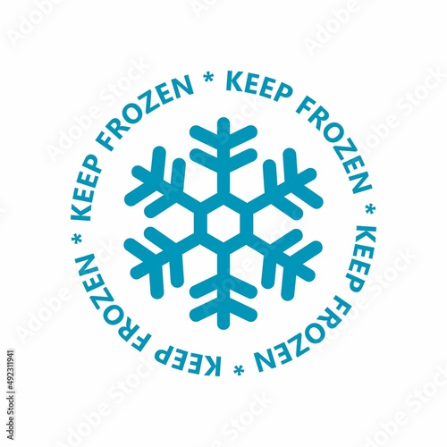 Keep frozen logo template illustration. Suitable for label product