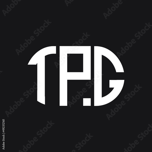 TPG letter logo design on black background. TPG creative initials letter logo concept. TPG letter design.