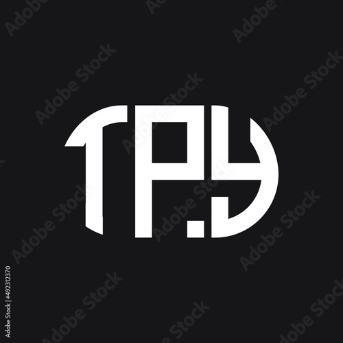 TPY letter logo design on black background. TPY creative initials letter logo concept. TPY letter design.