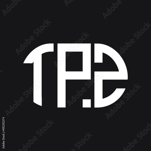 TPZ letter logo design on black background. TPZ creative initials letter logo concept. TPZ letter design. photo