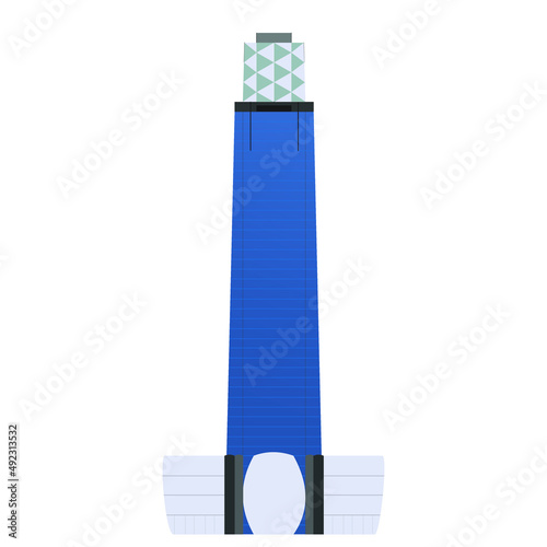 A vector of skyscrapper in Kuala Lumpur on white background