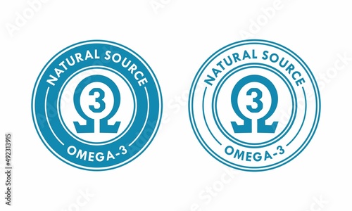Omega-3 design logo template illustration