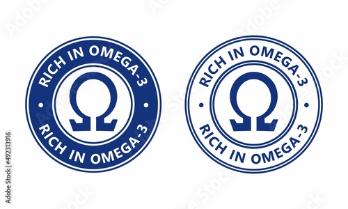 Omega-3 design logo template illustration