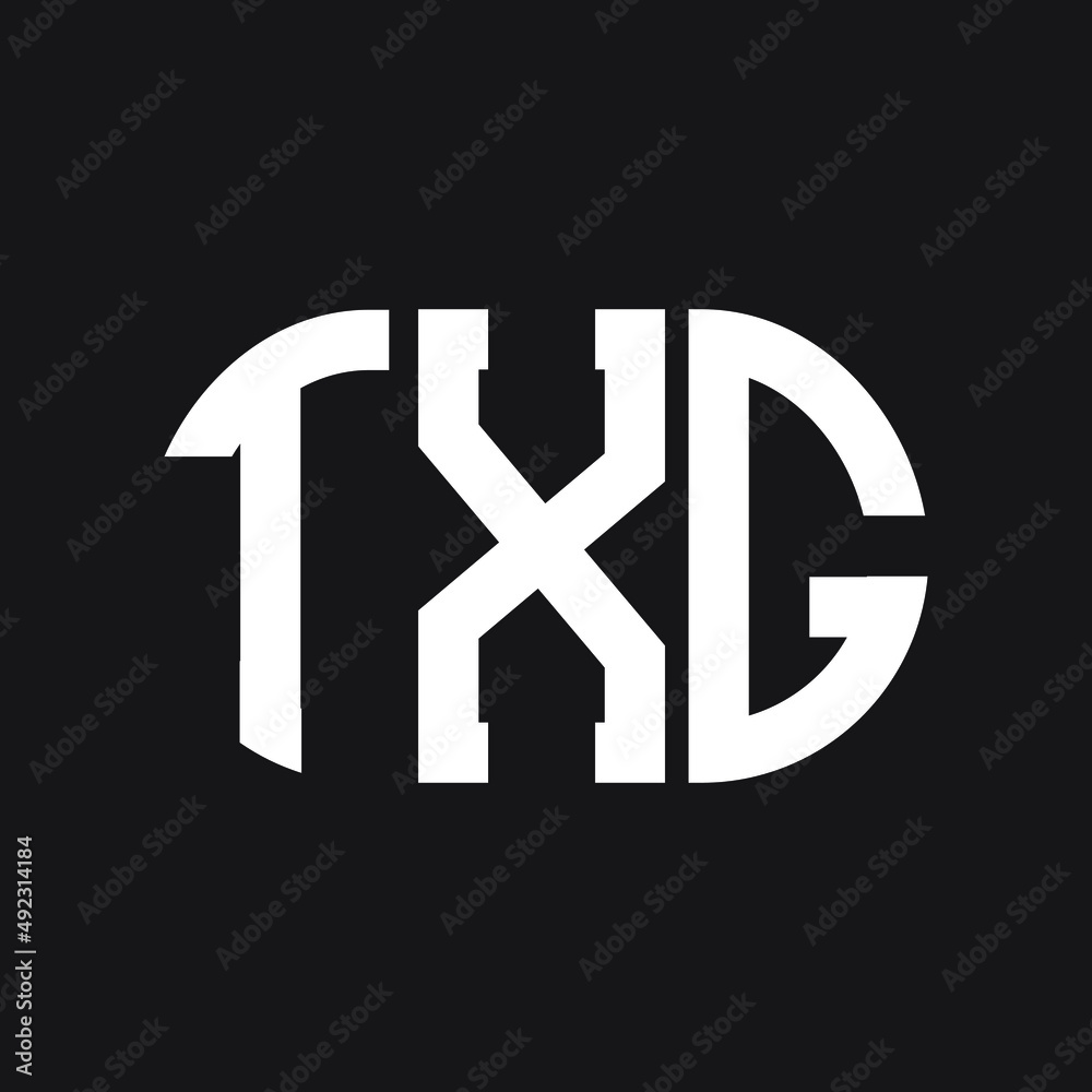 TXG letter logo design on black background. TXG creative initials letter logo concept. TXG letter design. TXG letter logo design on black background. TXG creative initials letter logo concept. TXG letter design.