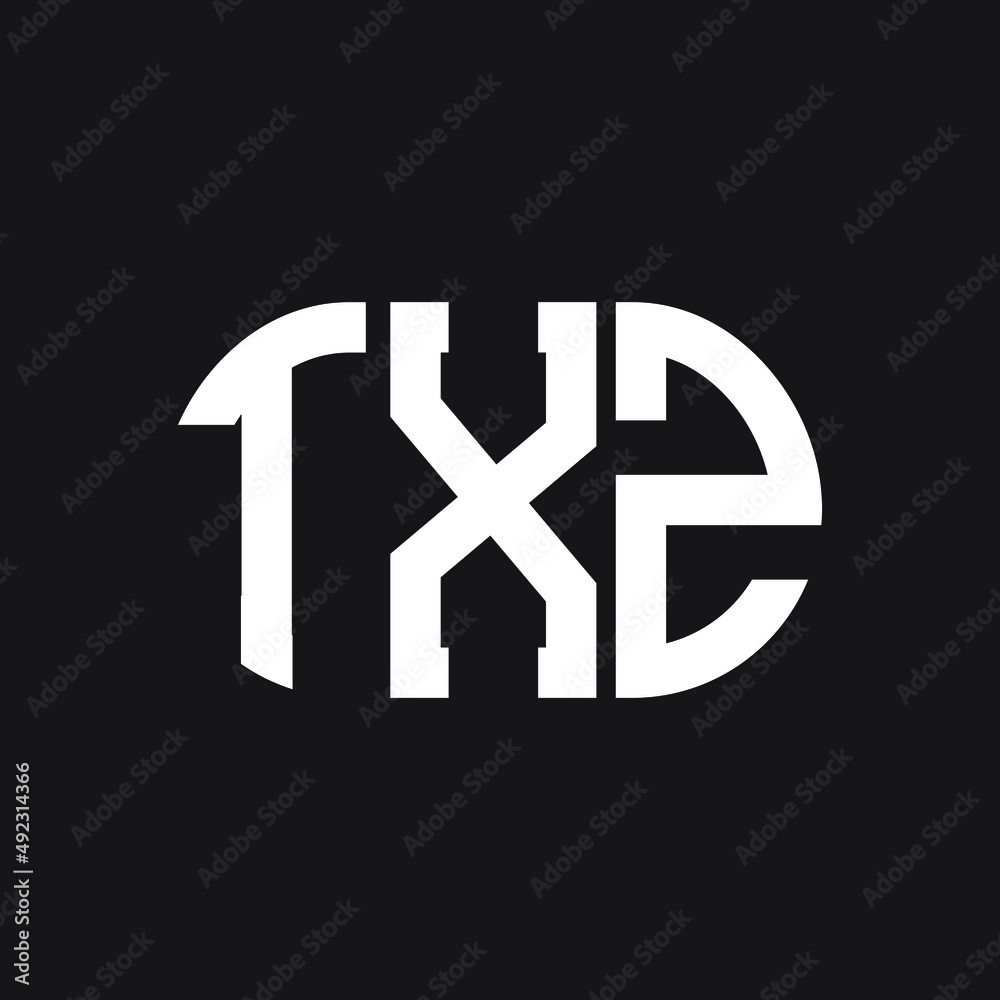TXZ letter logo design on black background. TXZ creative initials letter logo concept. TXZ letter design. TXZ letter logo design on black background. TXZ creative initials letter logo concept. TXZ letter design.