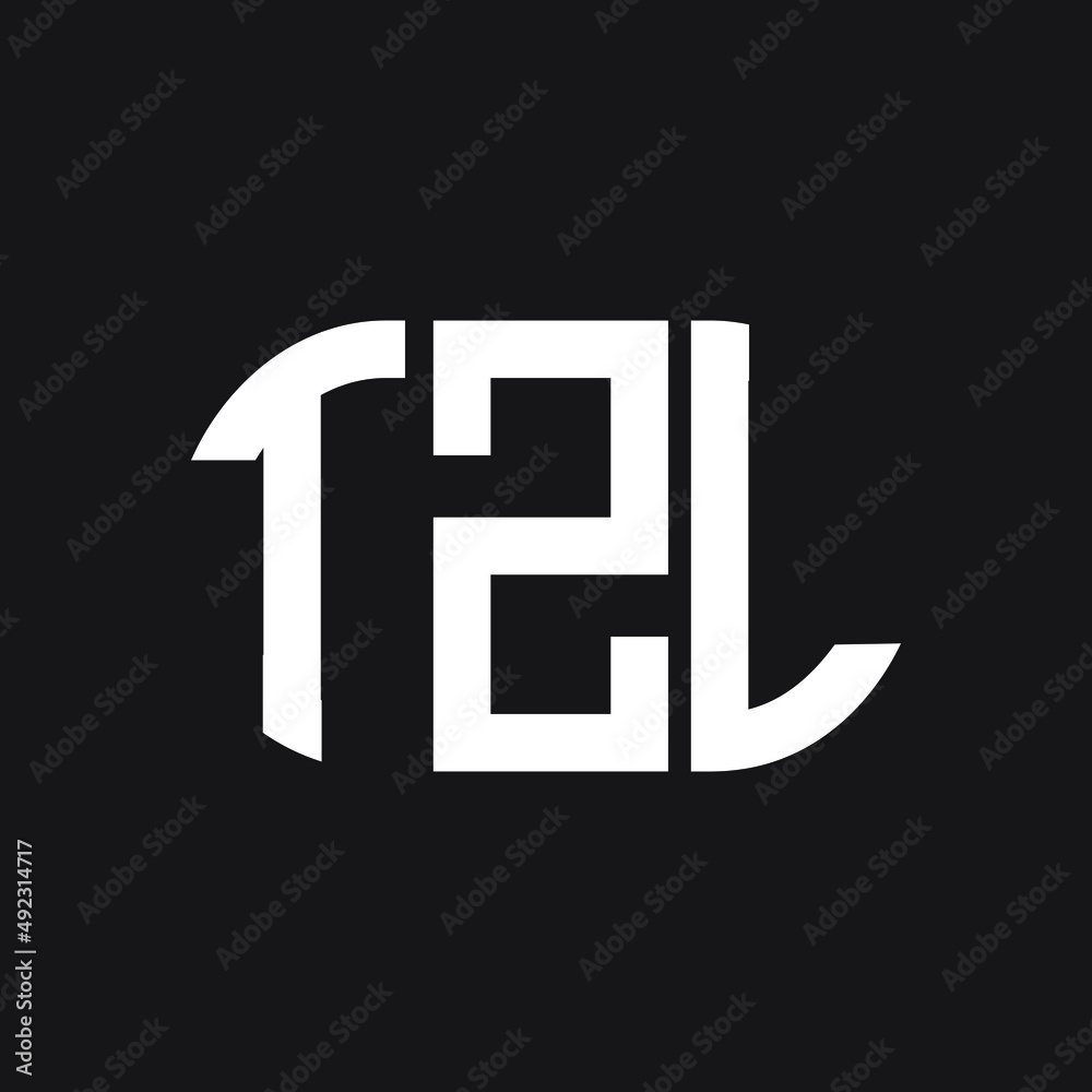 TZL letter logo design on black background. TZL creative initials letter logo concept. TZL letter design. TZL letter logo design on black background. TZL creative initials letter logo concept. TZL letter design.