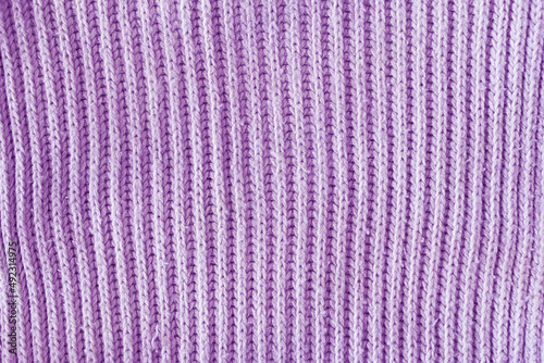 Texture of knitted wool scarf close-up, horizontal format