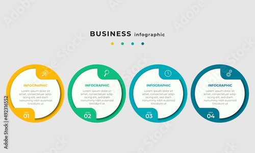 Circular Timeline Steps Infographics Design Template