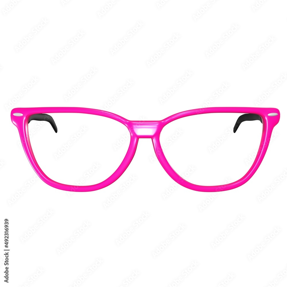 Square glasses with pink frames Square glasses with pink frames