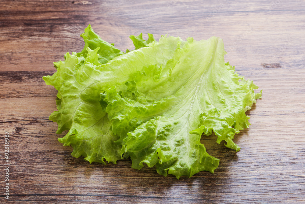 Fresh green salad lettuce leaves Fresh green salad lettuce leaves