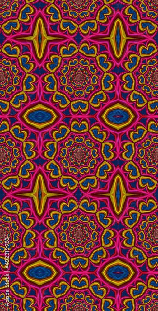 Fototapeta premium Fractodome Fractal Seamless Tileable Tall Pattern Designs