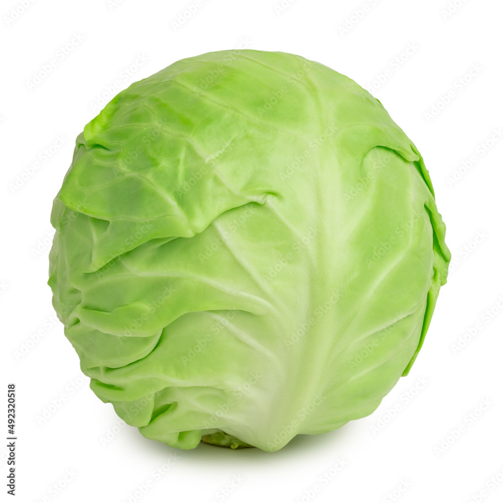 Green cabbage in a heart shape or heart cabbage in whole head isolated on white background with clipping path, cutout. Green cabbage in a heart shape or heart cabbage in whole head isolated on white background with clipping path, cutout.