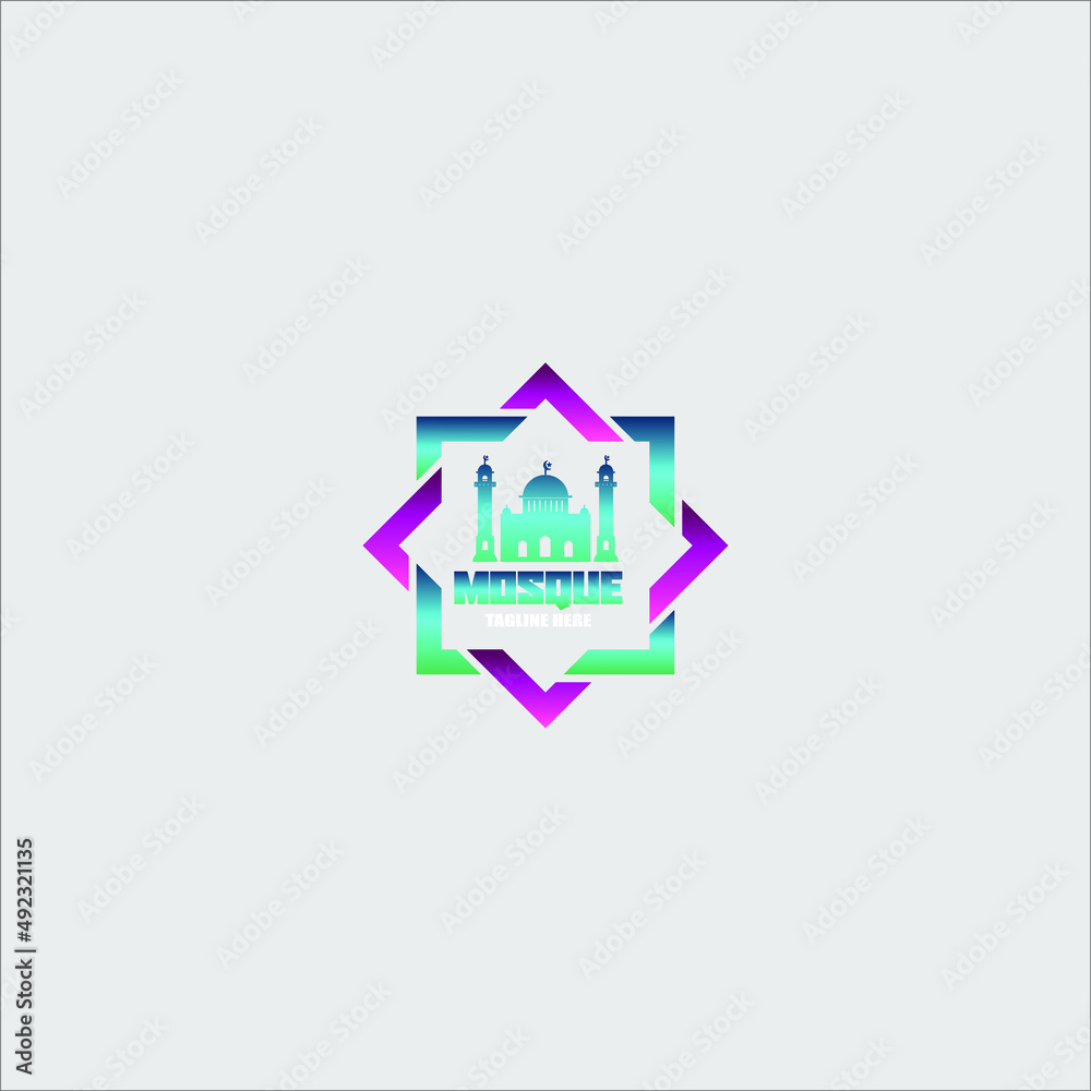 mosque logo vector simple and elegant design mosque logo vector simple and elegant design