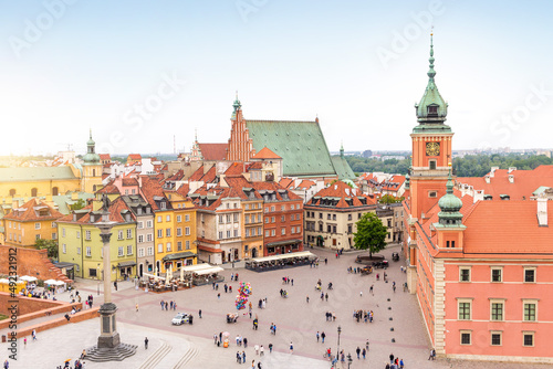 Panorama of Old Town in Warsaw, Poland