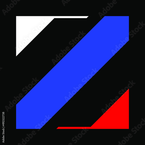 Letter Z logo concept. Creative minimal template for business corporate identity design. Vector image.