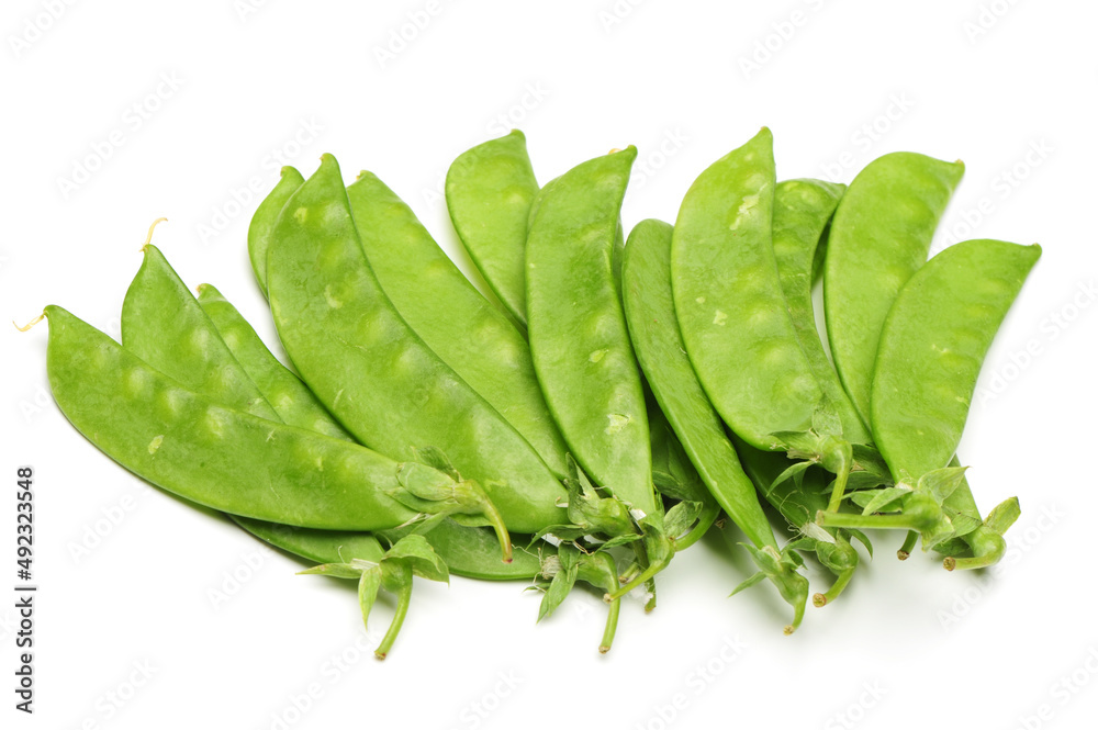 Snow peas isolated on white background Snow peas isolated on white background