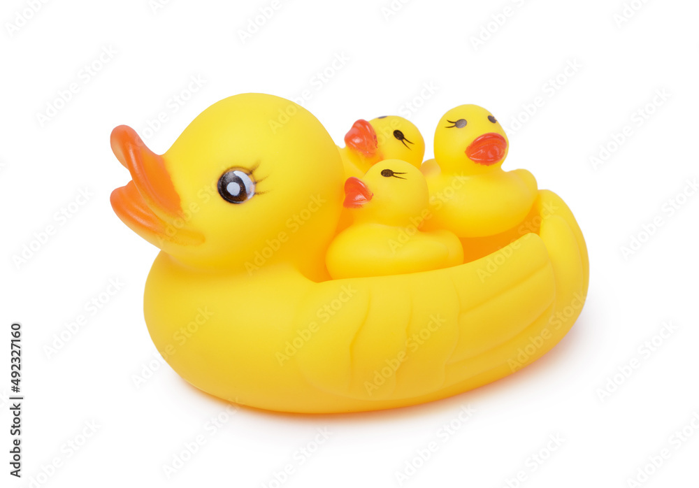 Yellow rubber duck toy isolated Yellow rubber duck toy isolated