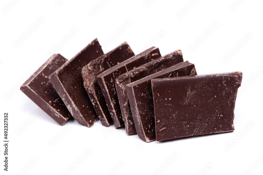 Pieces of chocolate bar Pieces of chocolate bar