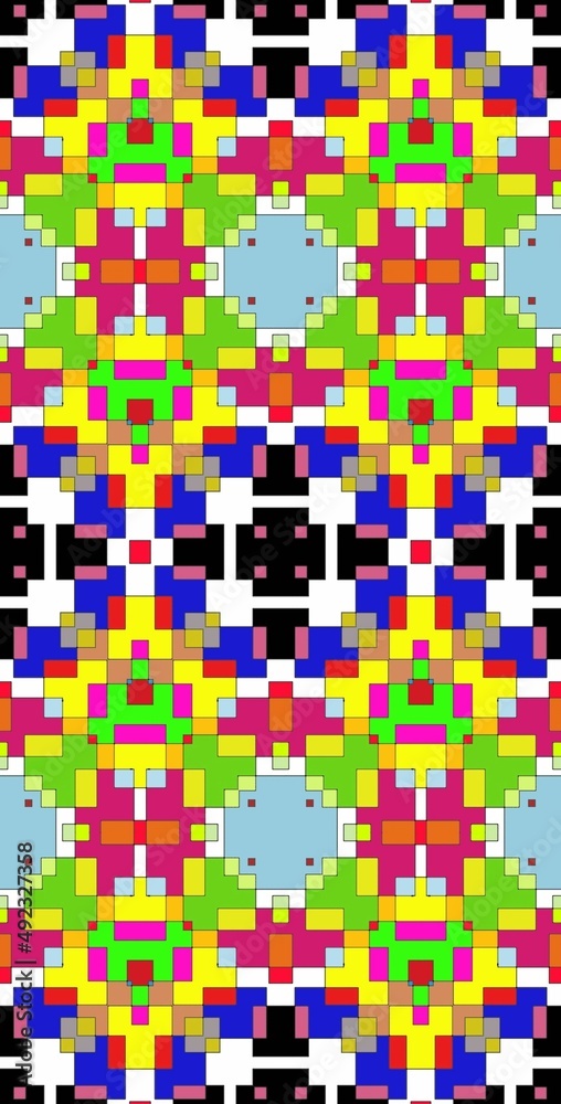 Fototapeta premium Fractodome Colorful Seamless Fractal Patterns