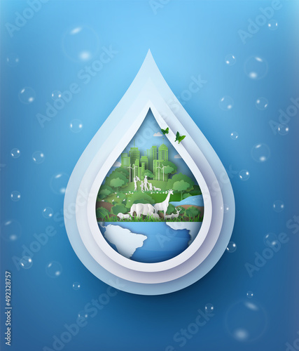 concept of eco and wolrd water day