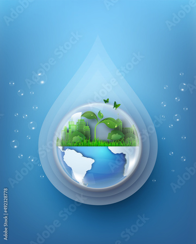 concept of eco and wolrd water day
