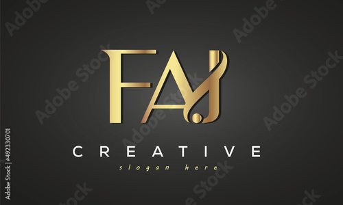 FAJ creative luxury logo design photo