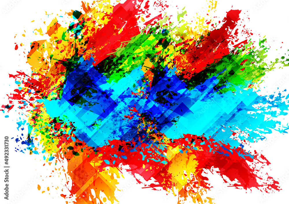 Abstract vector Splash Color of paint. Paint splashes set.Vector illustration design.