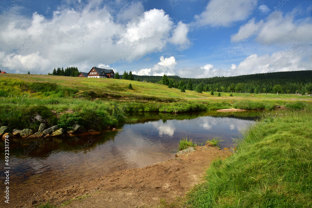Jizerka hamlet and Jizerka brook, Jizera Mountains Jizerka hamlet and Jizerka brook, Jizera Mountains