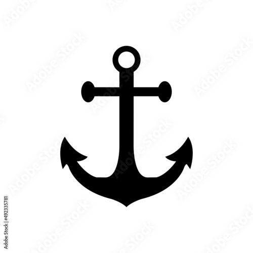 Graphic flat anchor icon for your design and website