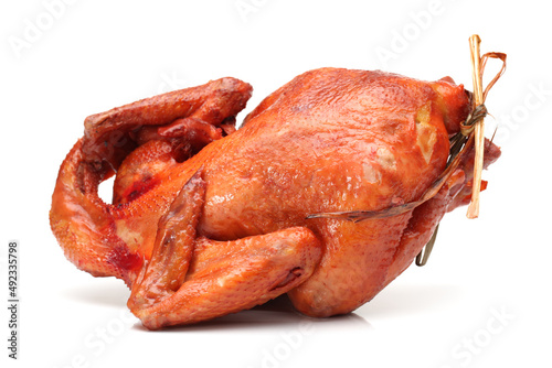 Roast Chicken on white background