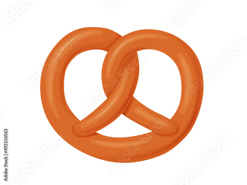 Pretzel. Appetizing Bavarian bakery. Bread tasty products.