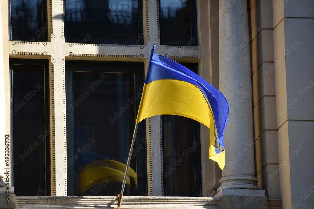 Flaga Ukrainy, symbol narodowy, bandera - obrazy, fototapety, plakaty 