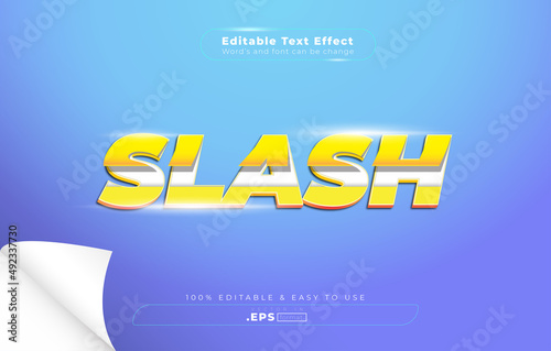 Slash text effect easy editable