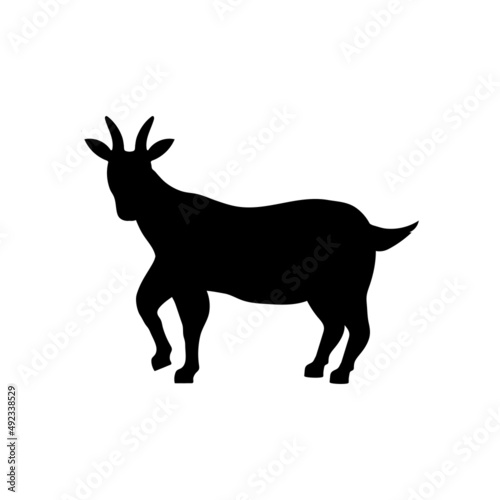 Goat silhouette icon design template vector isolated